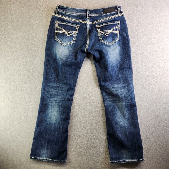 Rock And Roll Cowgirl Jeans Womens 30 Riding Bootcut Heavy Stitching Ranch - Picture 4 of 16
